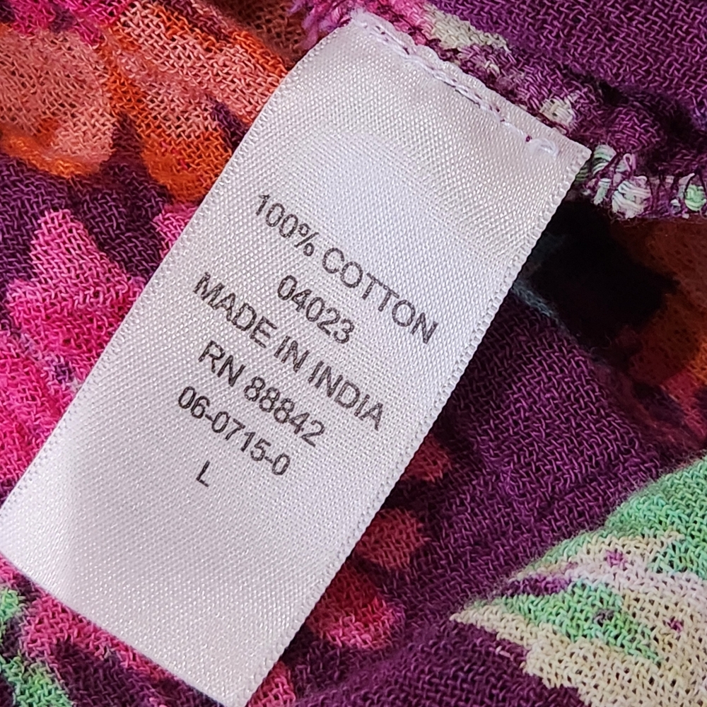 Vtg Only Necessities womens floral midi mumu dress large vacationcore bohocore - Picture 7 of 9